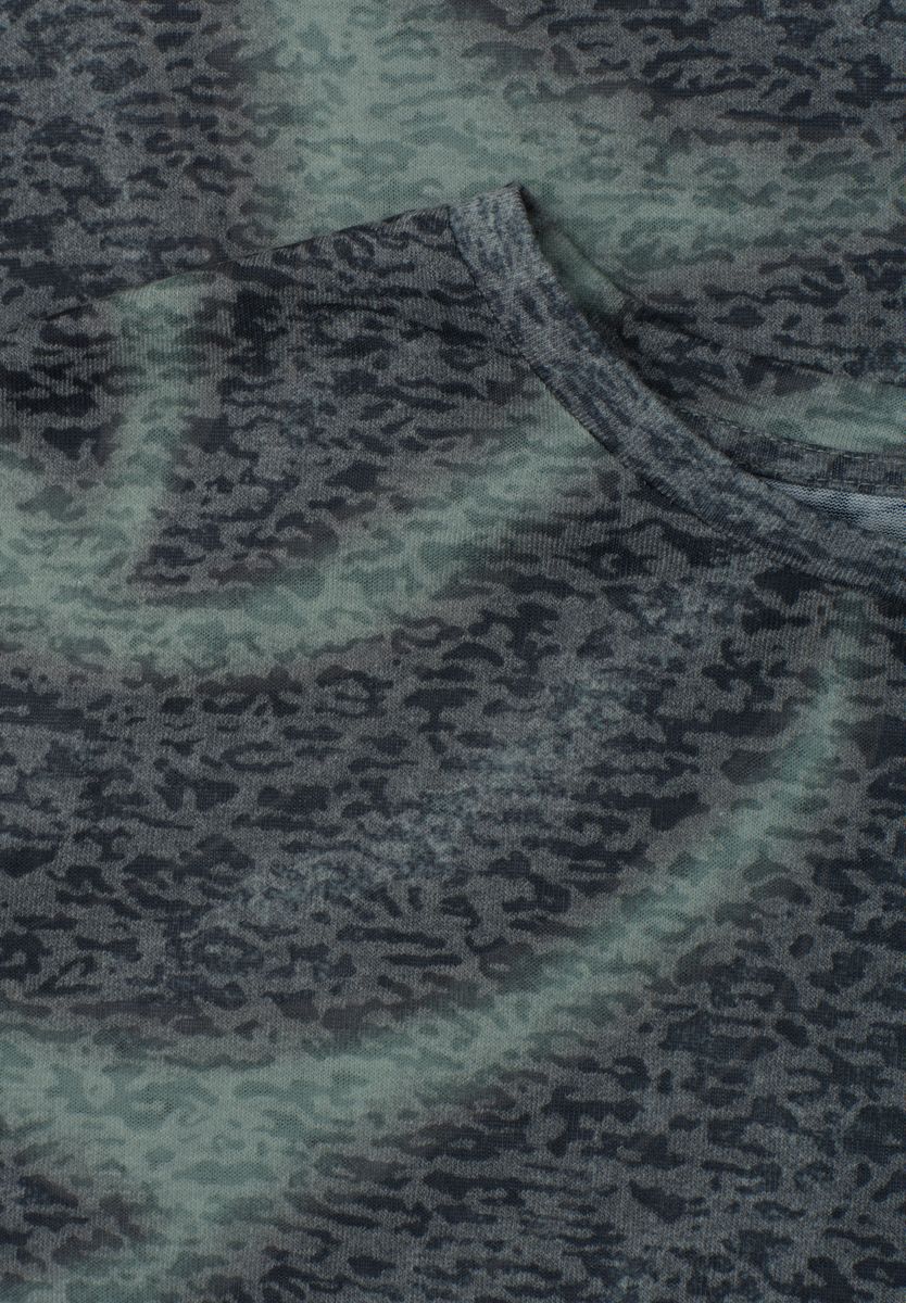 Shirt im Ausbrenner-Look mit Print