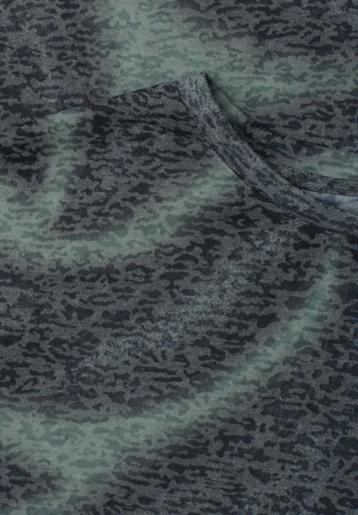Shirt im Ausbrenner-Look mit Print