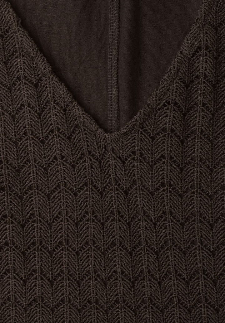Midi-Kleid mit V-Neck aus Spitze