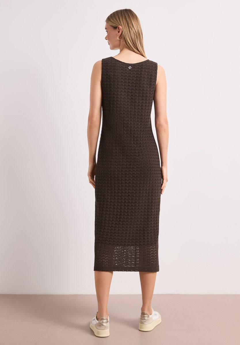 Midi-Kleid mit V-Neck aus Spitze