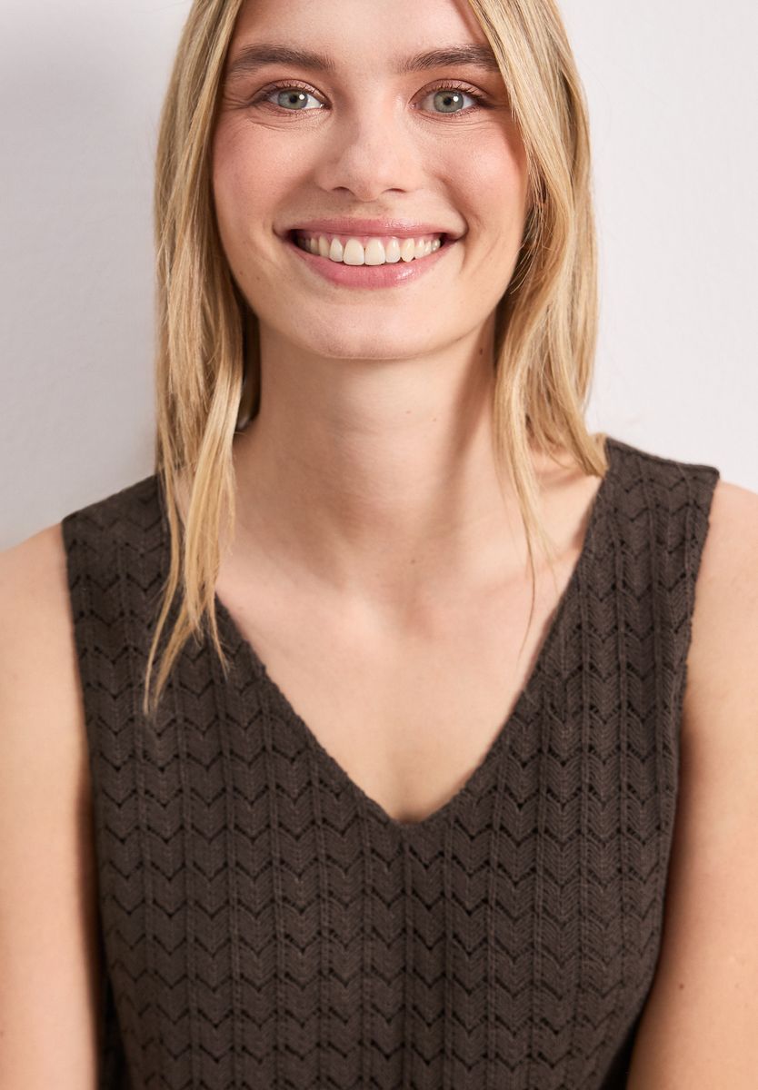 Midi-Kleid mit V-Neck aus Spitze