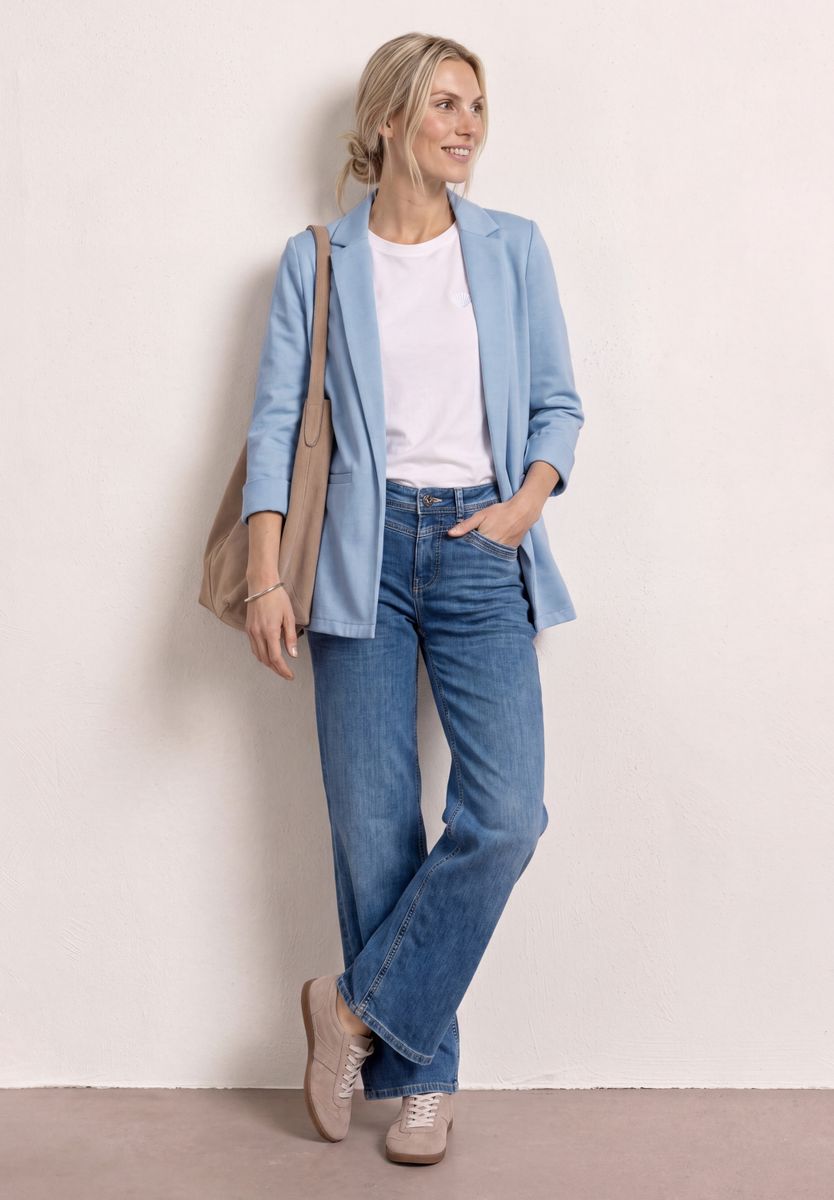 Blazer im langen und offenen Schnitt