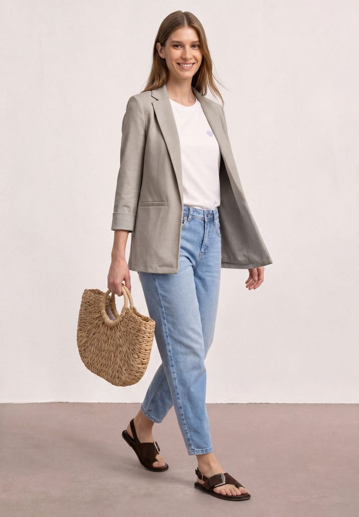 Blazer im langen und offenen Schnitt