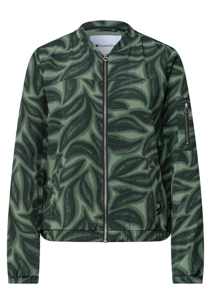 Blouson mit Zipper und Print