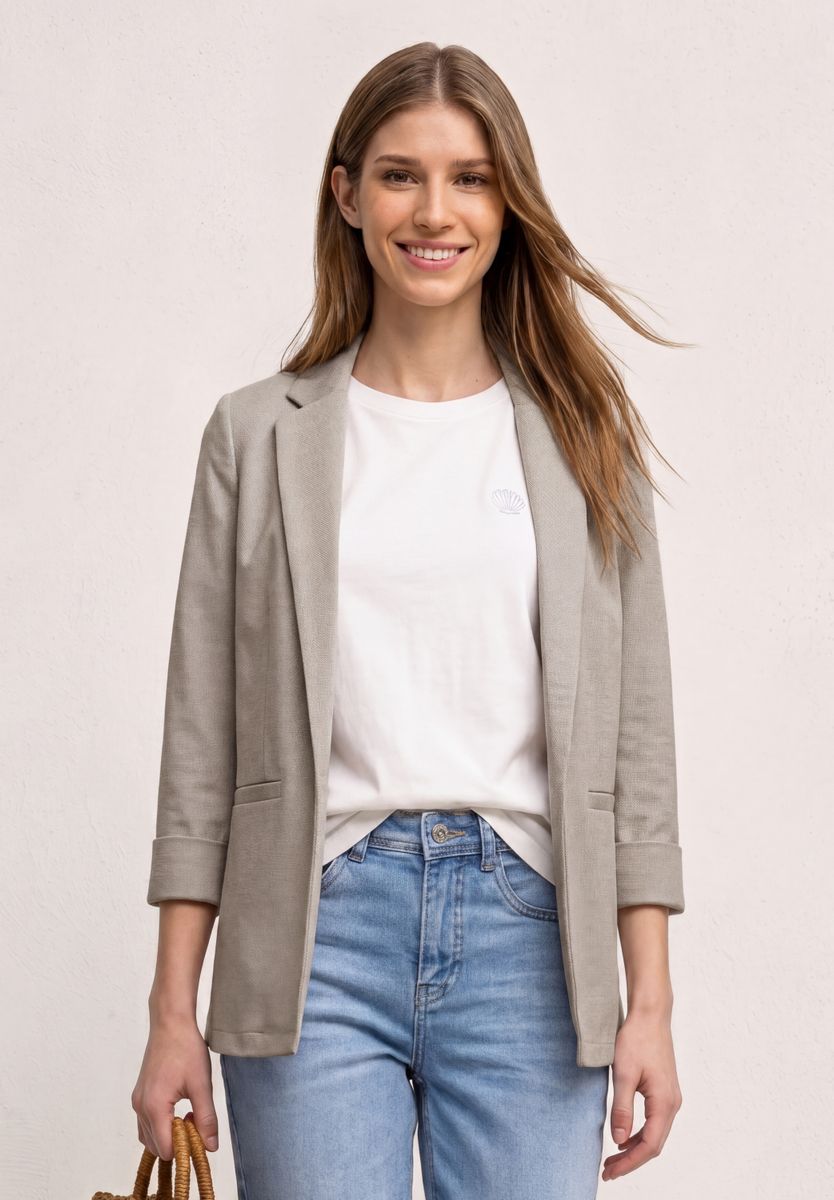 Blazer im langen und offenen Schnitt