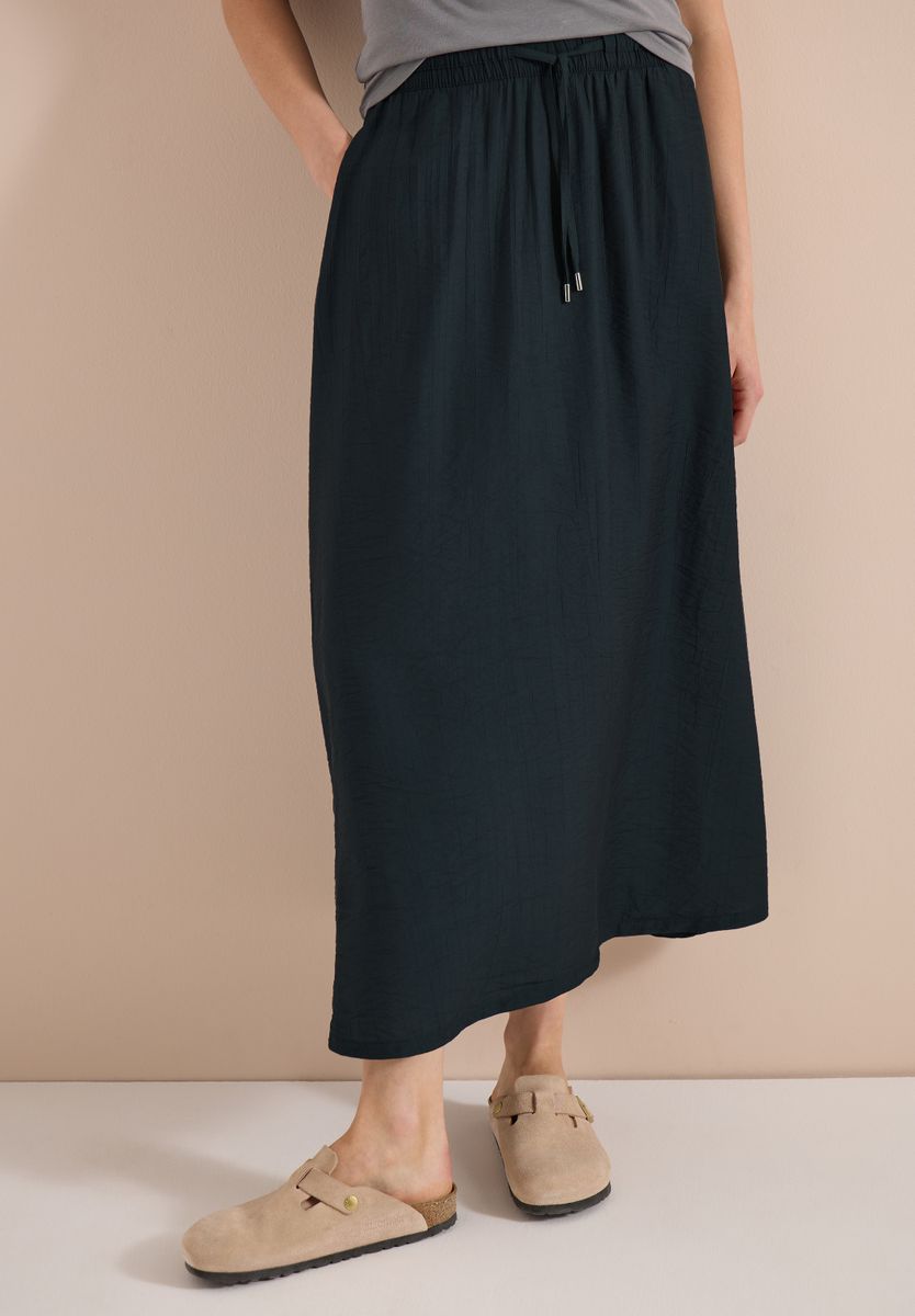 Maxi-Rock mit Taschen und Struktur