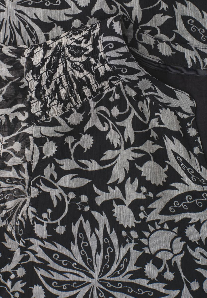 Blusentop aus Chiffon mit Split Neck