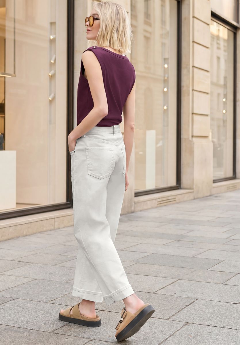 High Waist Jeans Culotte im Casual Fit