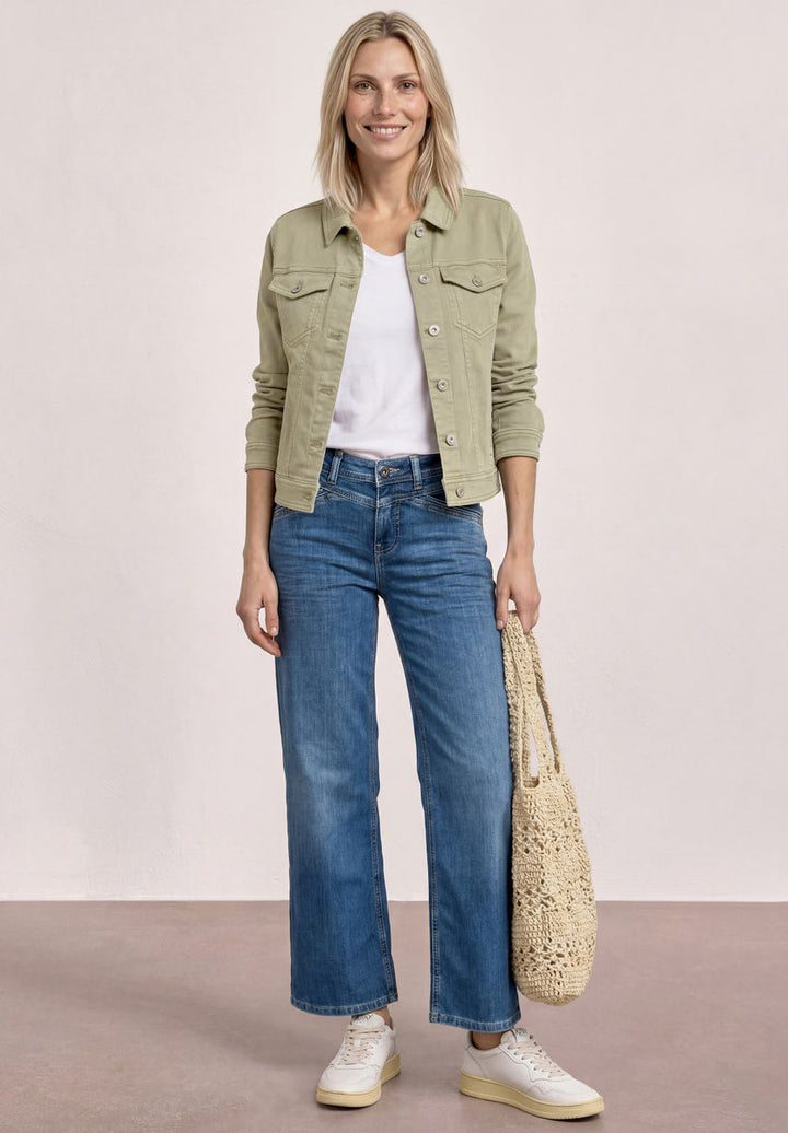 Jeansjacke im Colored-Denim-Look