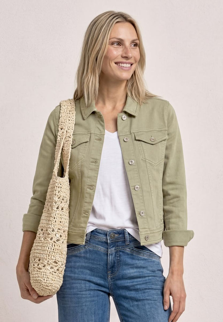 Jeansjacke im Colored-Denim-Look