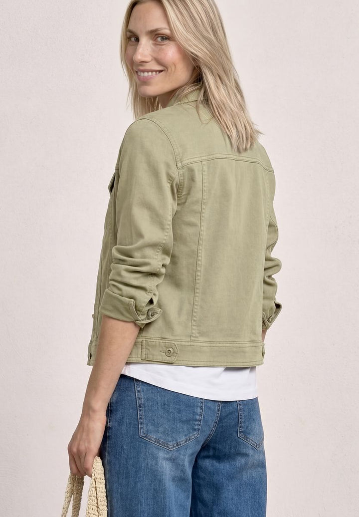 Jeansjacke im Colored-Denim-Look