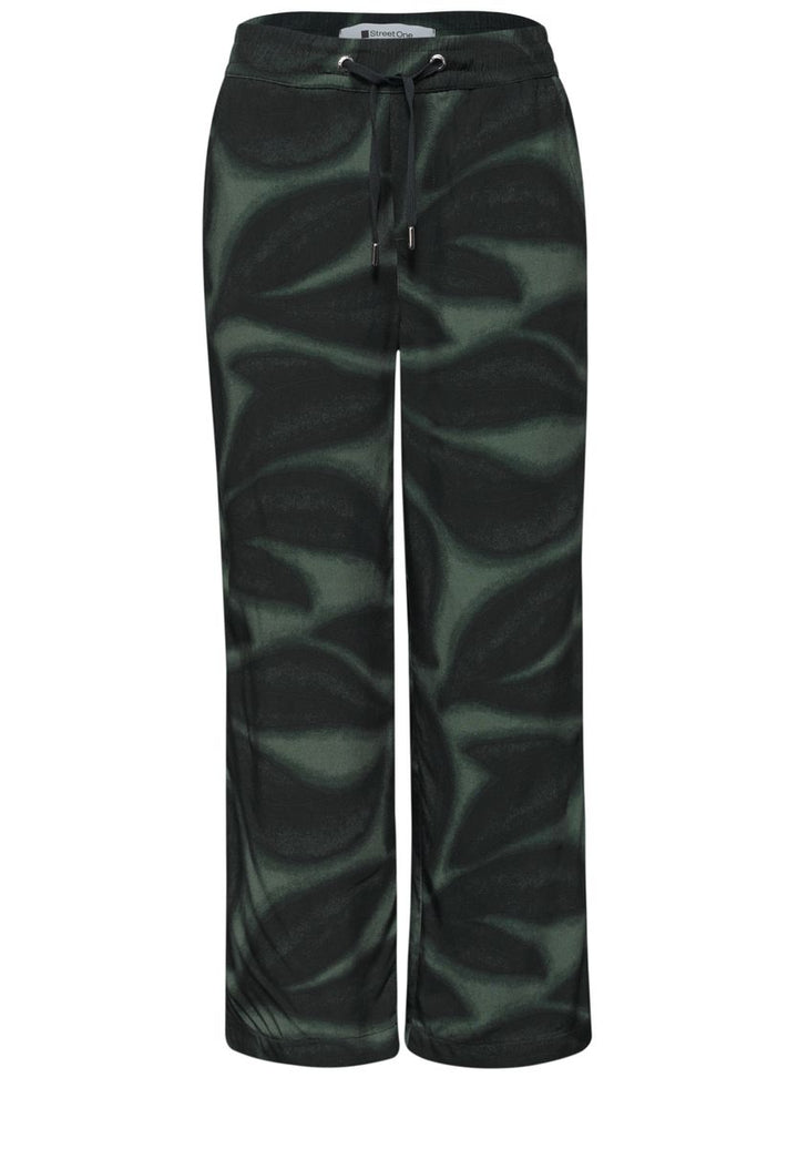 Wide Leg Hose im Loose Fit mit Print