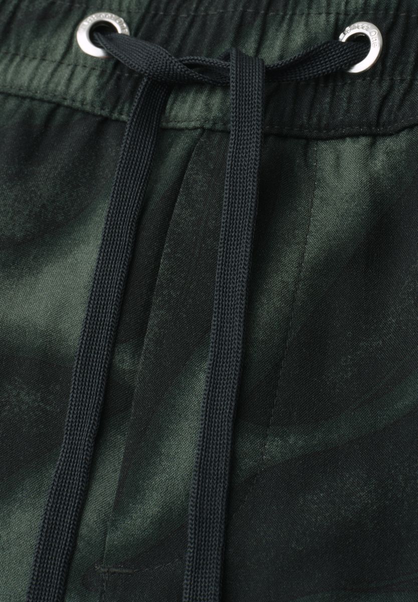 Wide Leg Hose im Loose Fit mit Print