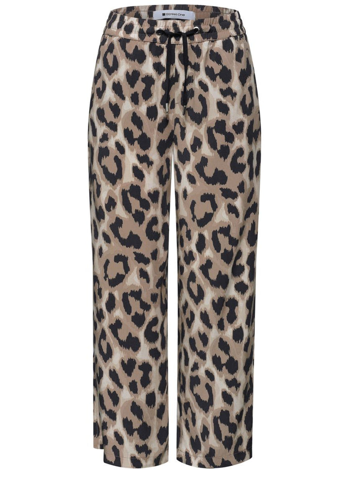 Wide Leg Hose im Loose Fit mit Print