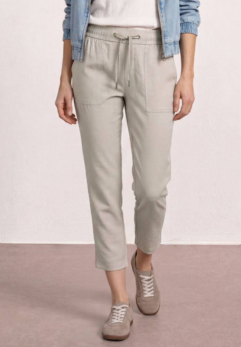 Slim Leg Hose in Melange-Optik