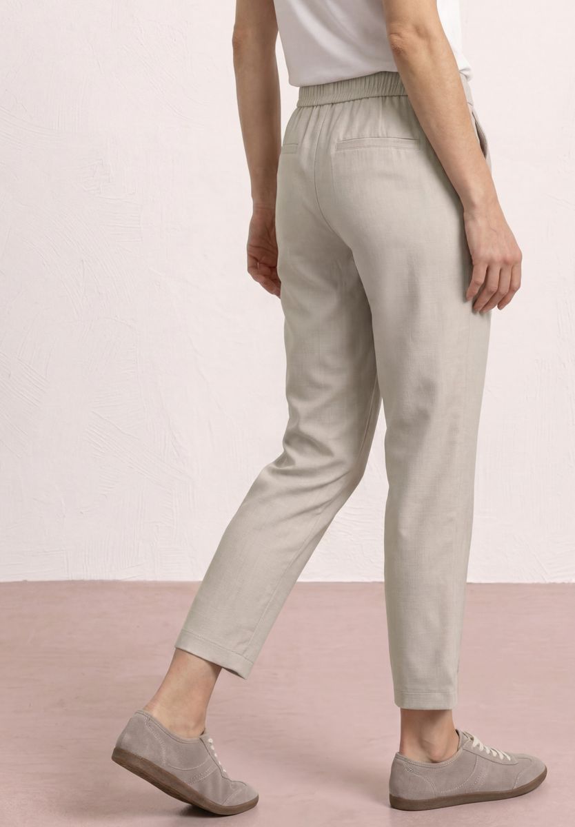 Slim Leg Hose in Melange-Optik