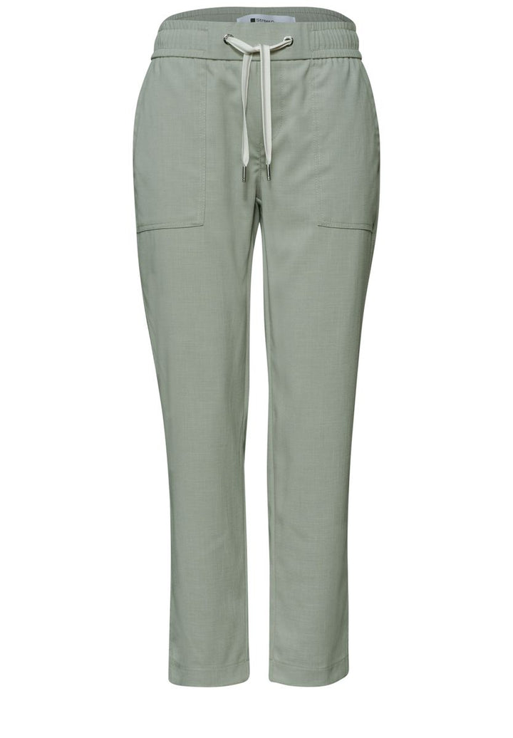Slim Leg Hose in Melange-Optik