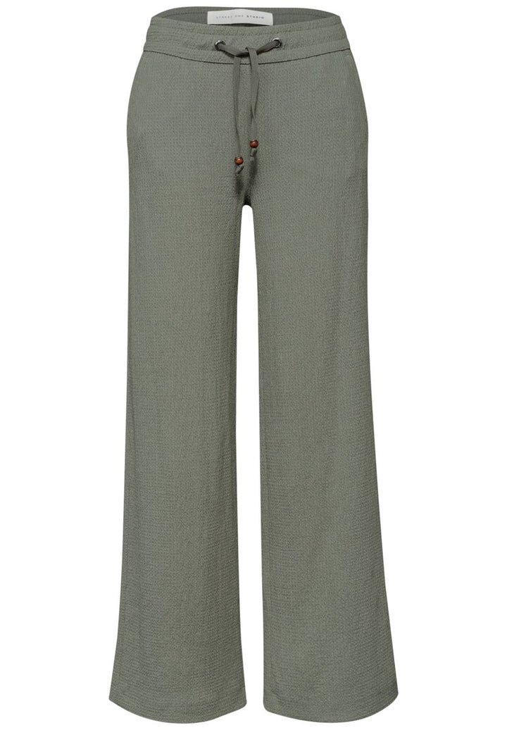 Wide Leg Hose in Crinkle Crash Struktur