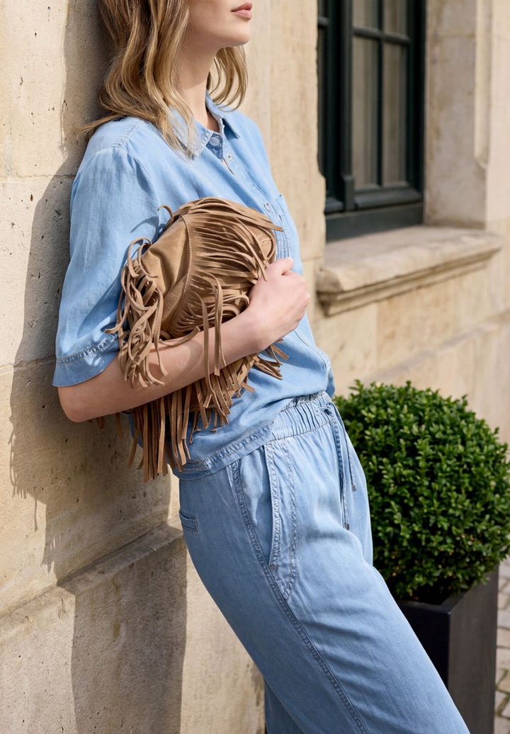 Straight Leg Hose mit Paperbagbund