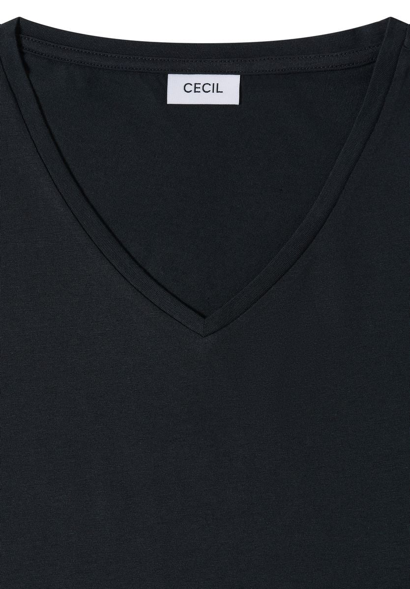Dropped Shoulder Shirt mit V-Neck