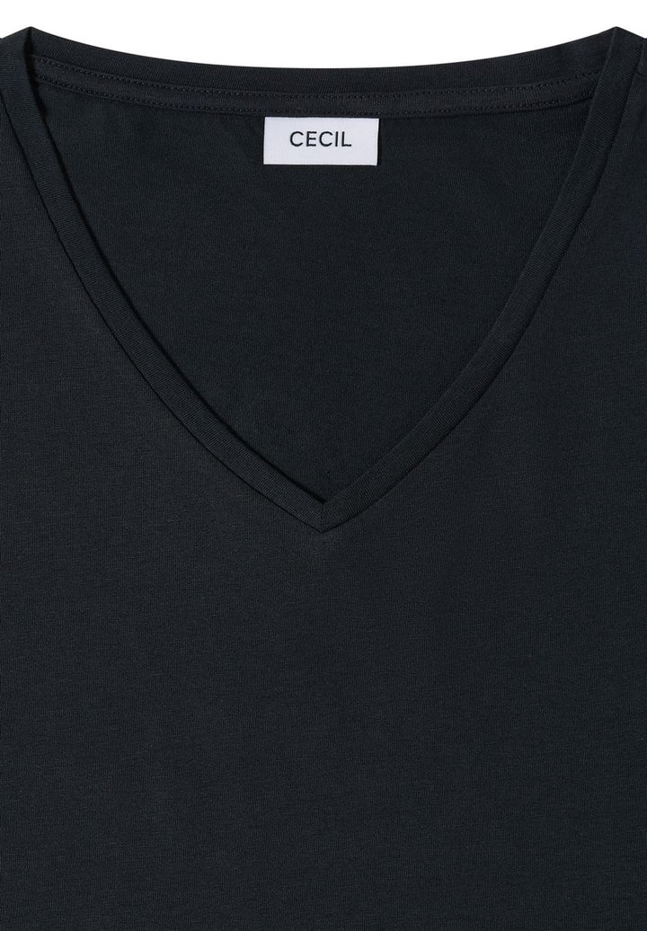 Dropped Shoulder Shirt mit V-Neck