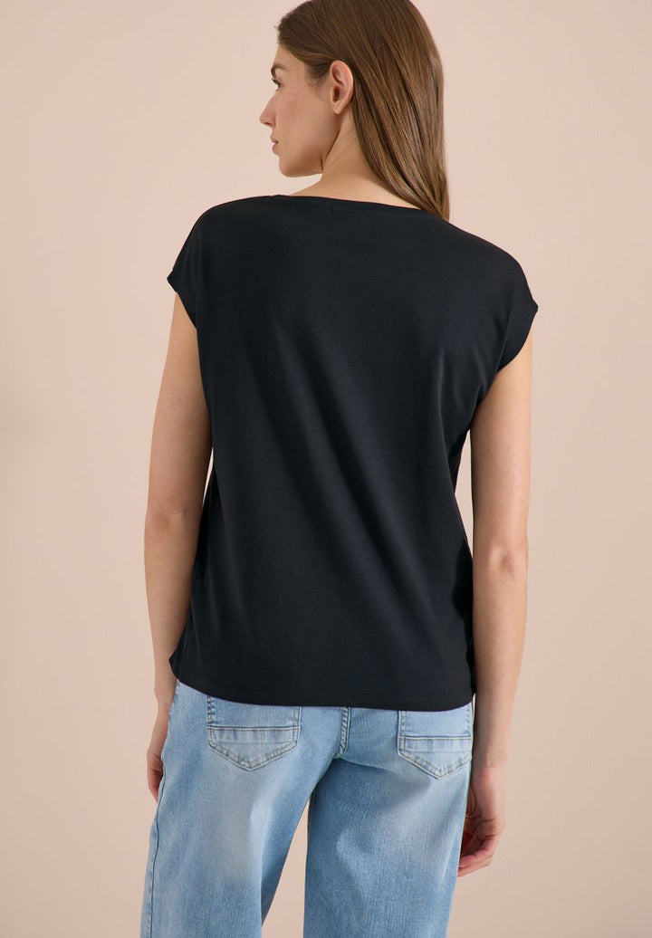 Dropped Shoulder Shirt mit V-Neck