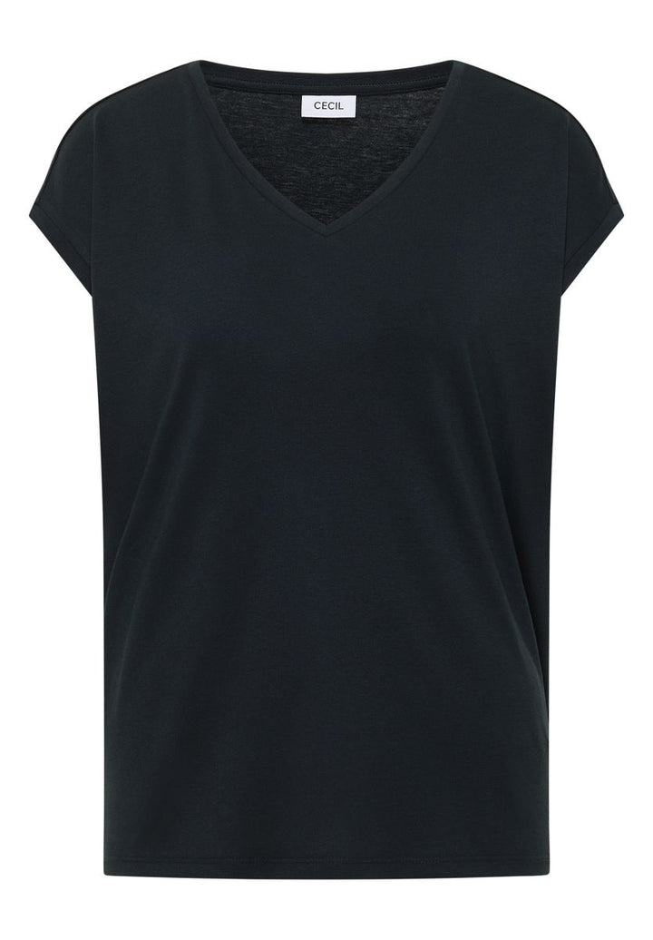 Dropped Shoulder Shirt mit V-Neck