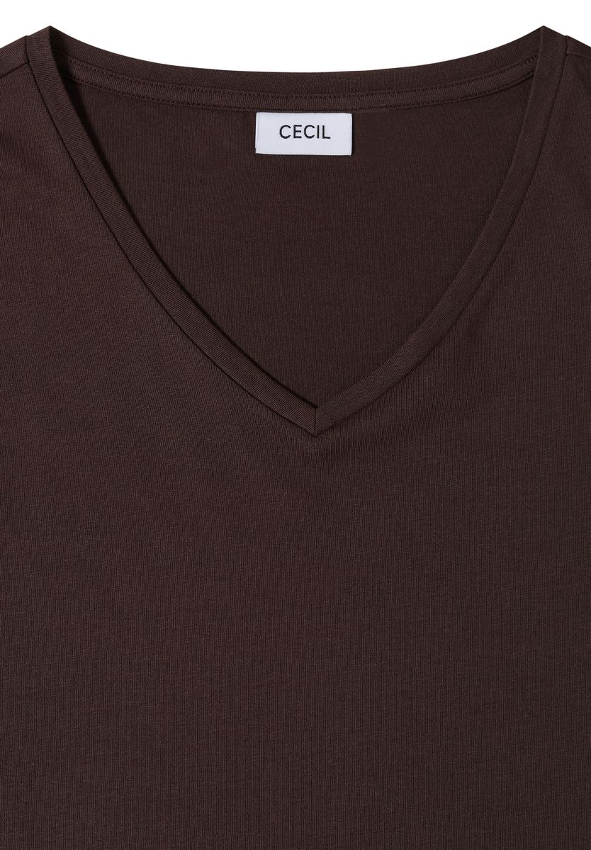Dropped Shoulder Shirt mit V-Neck