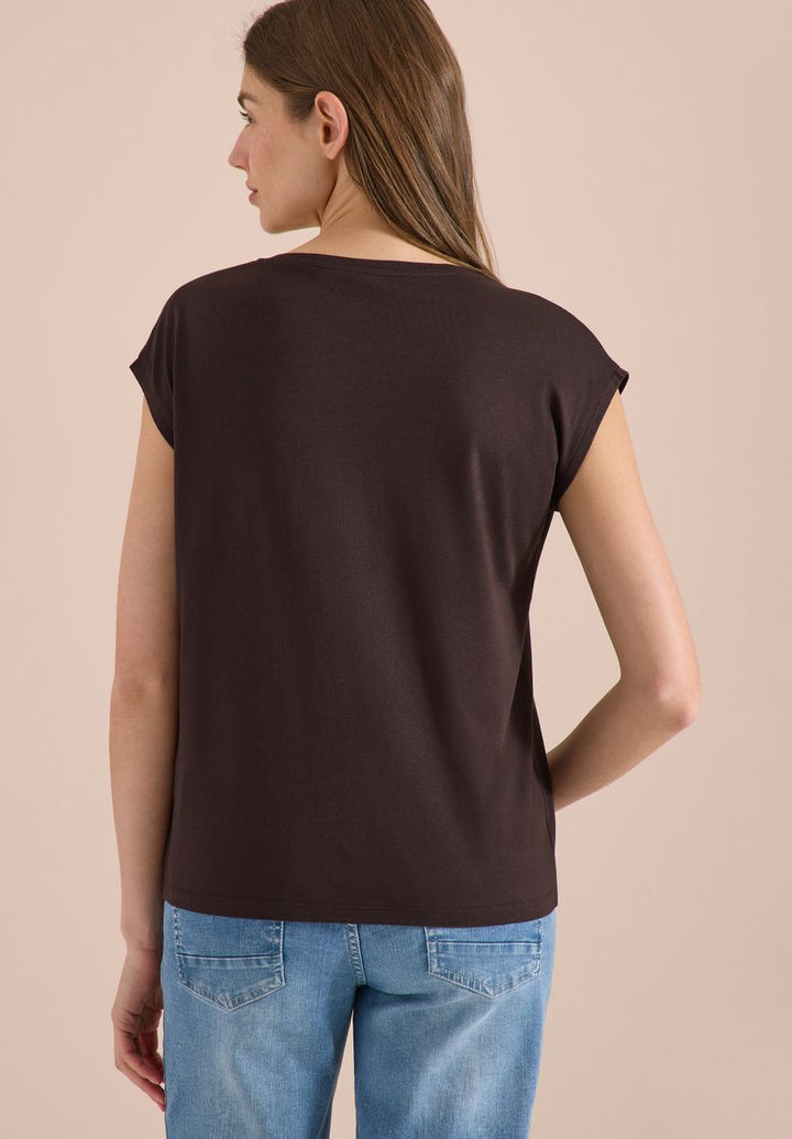 Dropped Shoulder Shirt mit V-Neck