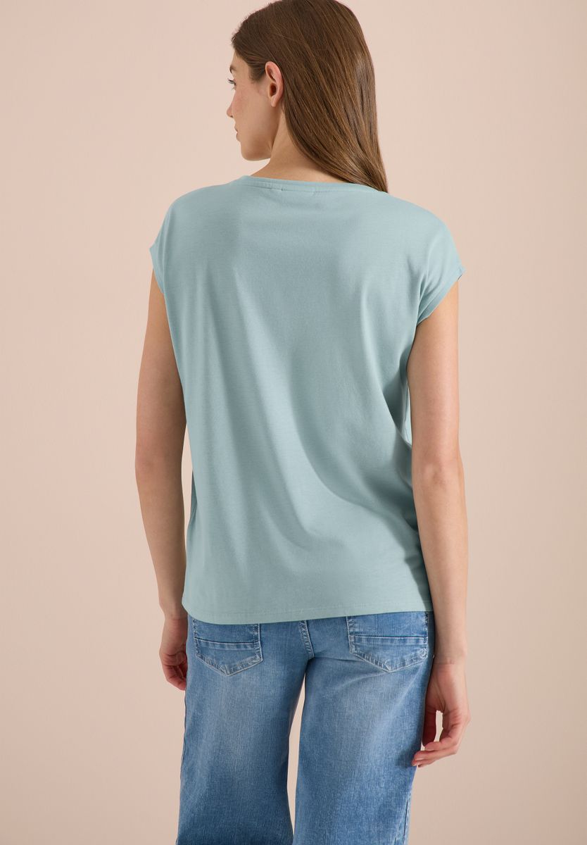 Dropped Shoulder Shirt mit V-Neck