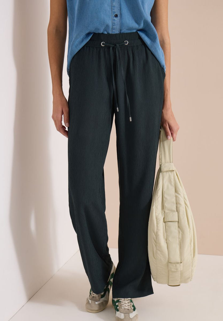 High Waist Straight Leg Hose im Loose Fit