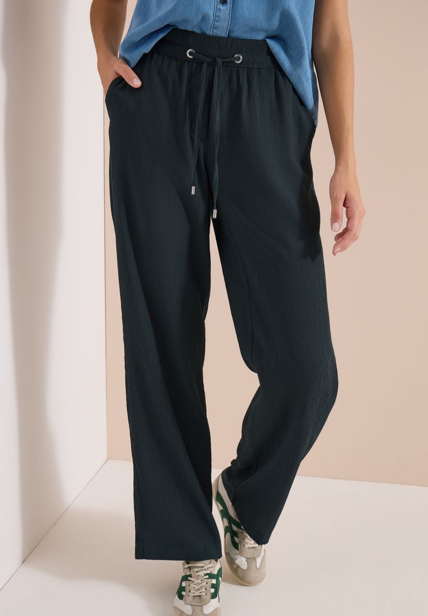 High Waist Straight Leg Hose im Loose Fit
