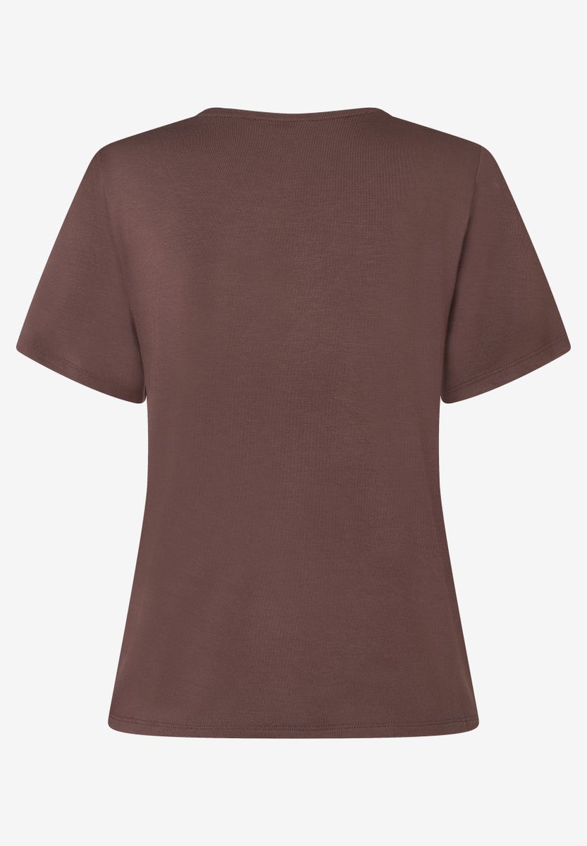 feminines Shirt mit V-Ausschnitt