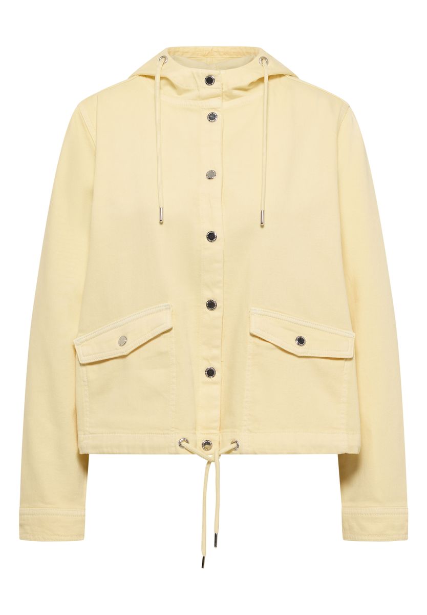 Jeansjacke mit Kapuze und Knöpfen