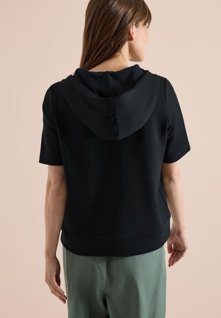 Kurzarm Sweatshirt mit Kapuze