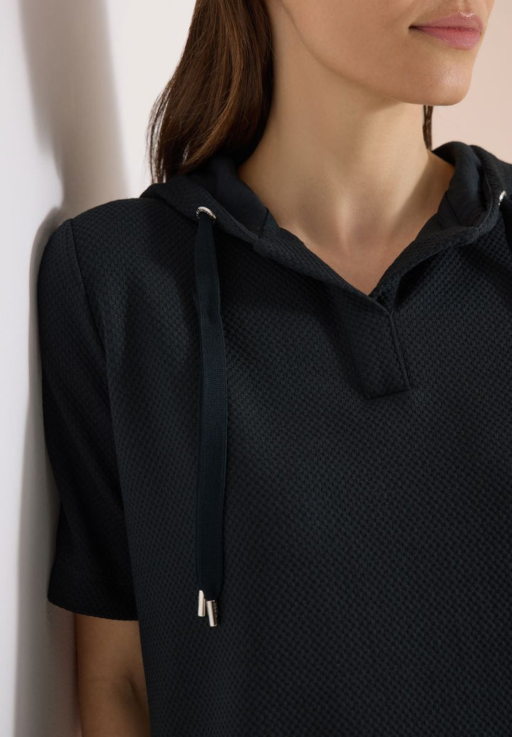 Kurzarm Sweatshirt mit Kapuze