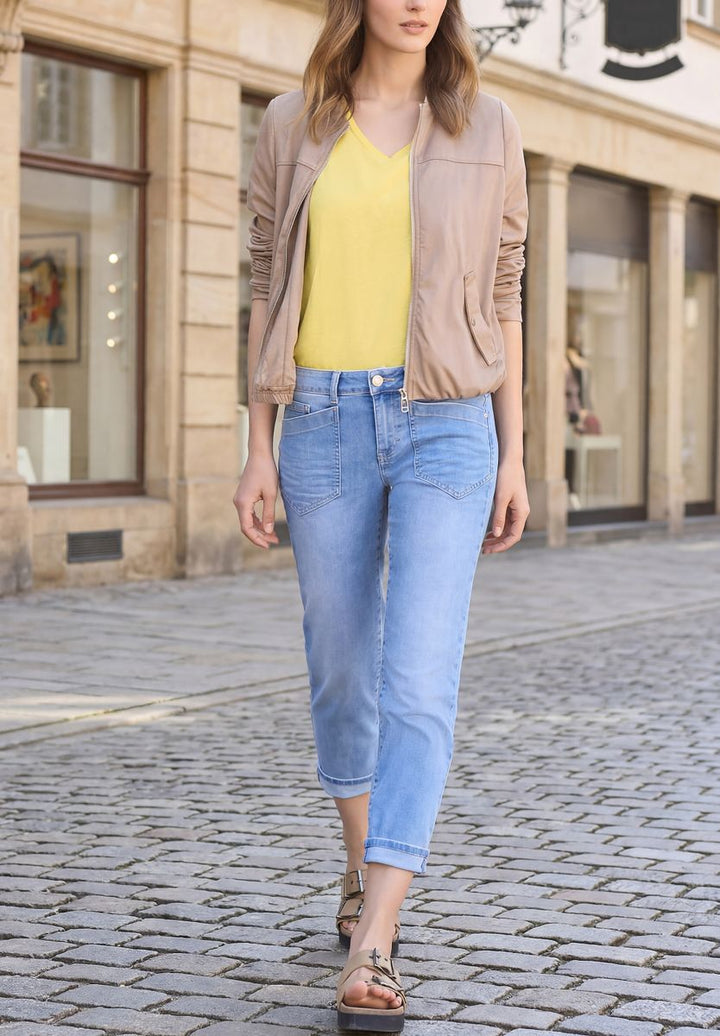 Dropped Shoulder Shirt mit Deko-Tape