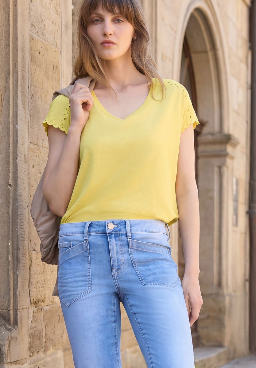 Dropped Shoulder Shirt mit Deko-Tape