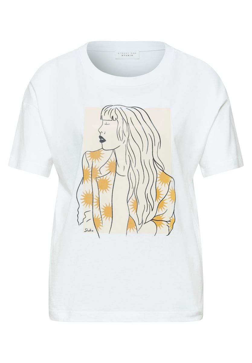 T-Shirt mit Rundhals und Frontprint
