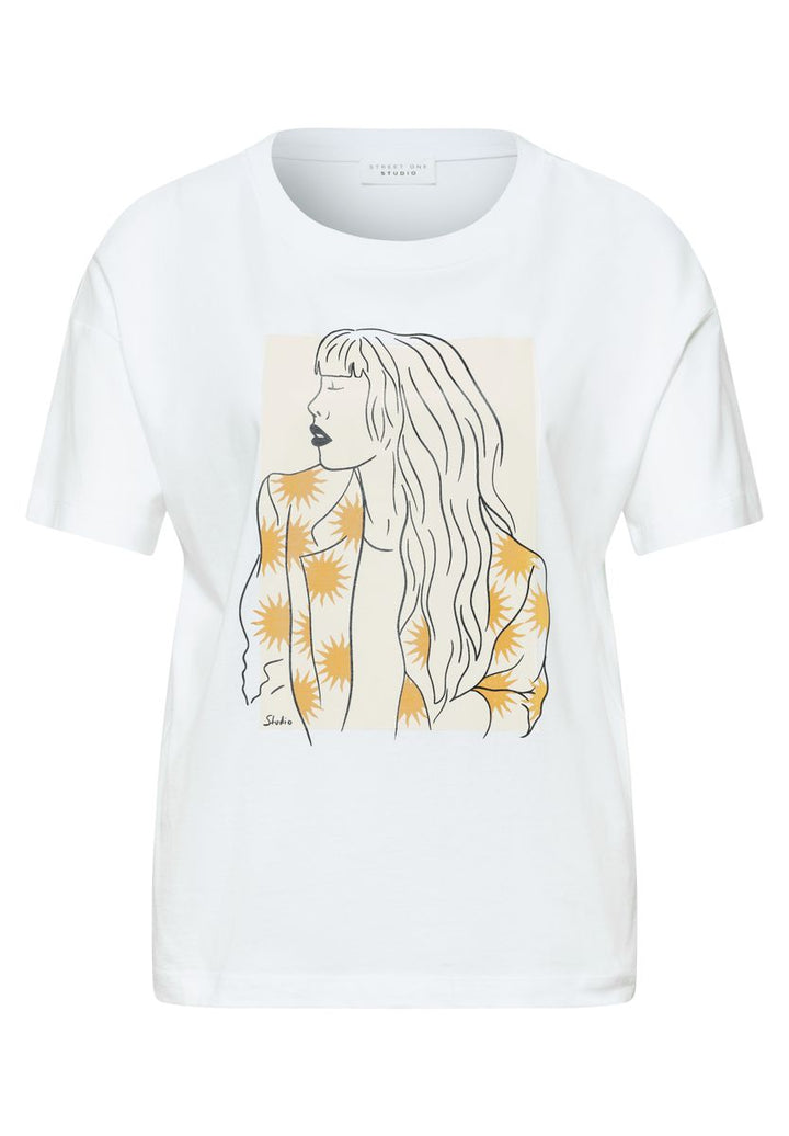 T-Shirt mit Rundhals und Frontprint
