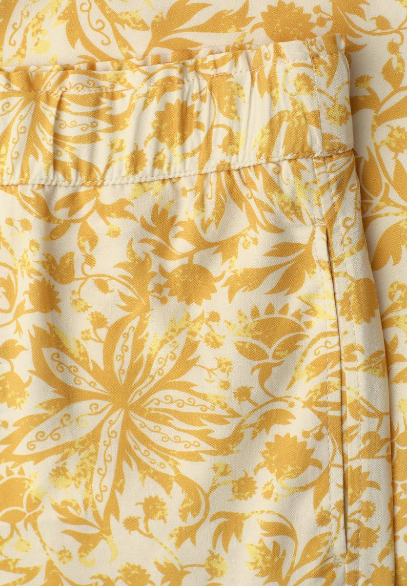 Culotte im Loose Fit mit floralem Muster