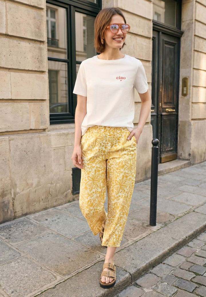 Culotte im Loose Fit mit floralem Muster