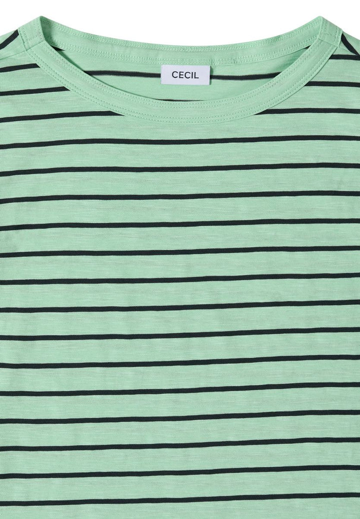T-Shirt mit Boatneck und Streifen