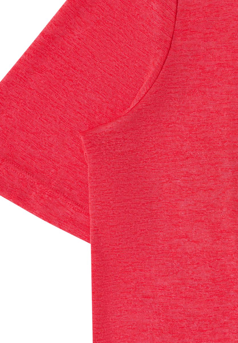 T-Shirt in Leinen-Optik mit Print