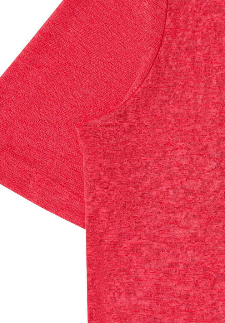 T-Shirt in Leinen-Optik mit Print