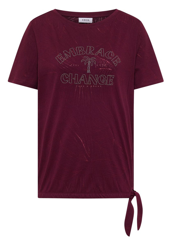 Shirt im Ausbrenner-Look mit Wording