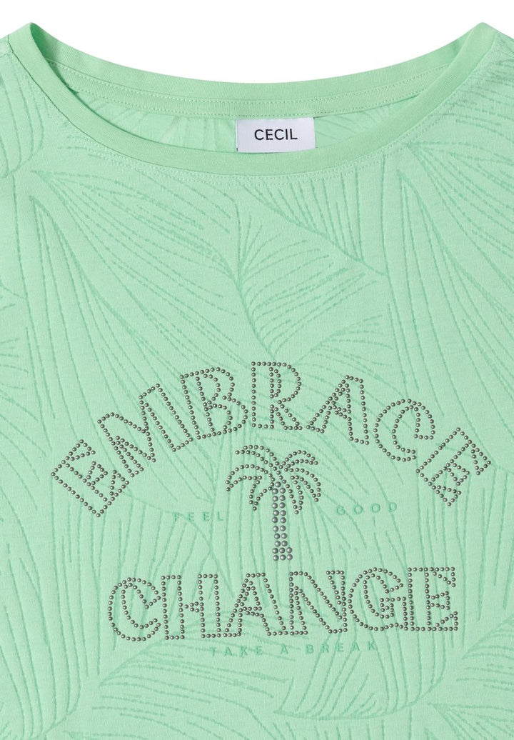 Shirt im Ausbrenner-Look mit Wording