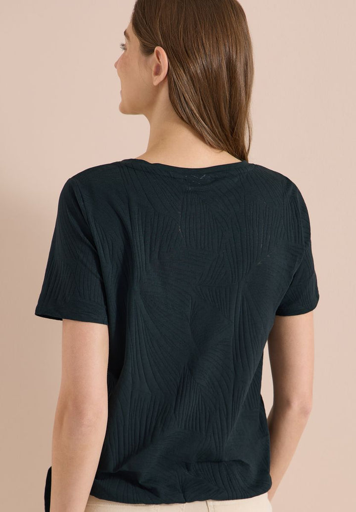 Shirt im Ausbrenner-Look mit Wording