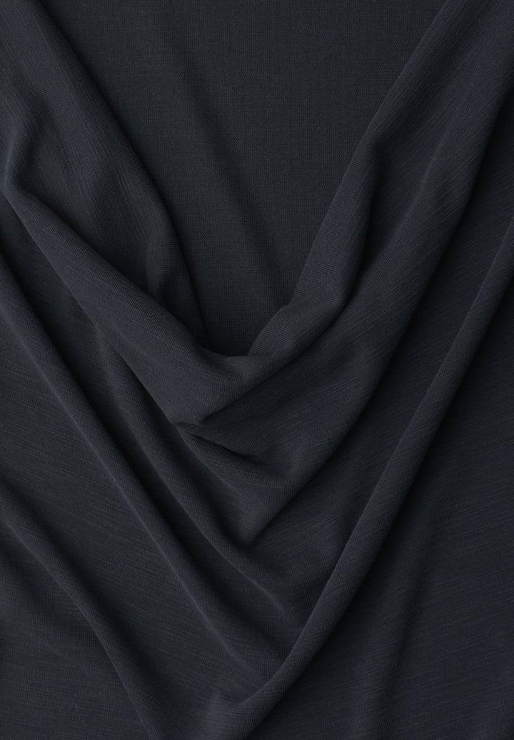 Silk-Look Top mit Wasserfall-Ausschnitt