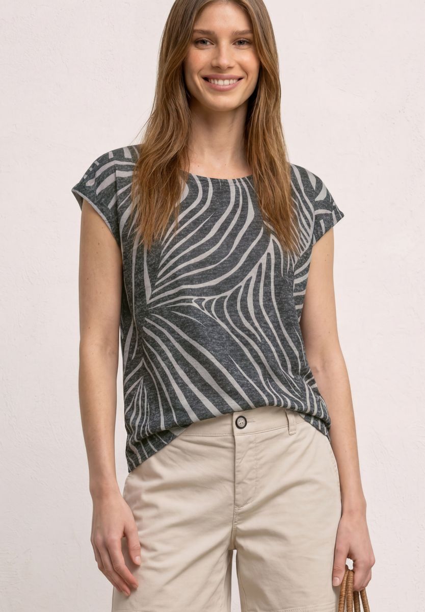 Dropped Shoulder Shirt im Ausbrenner-Look